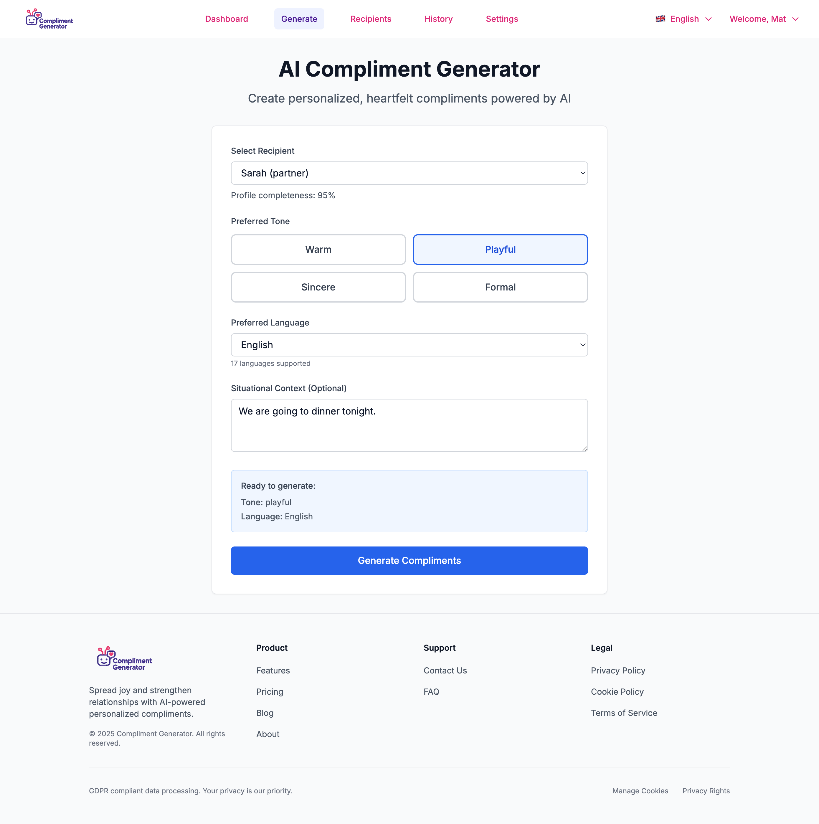 Generation Interface